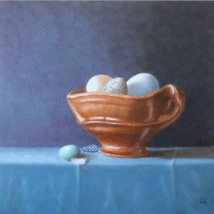 'eiertest' 25x25 Cm Olieverf Op Paneel