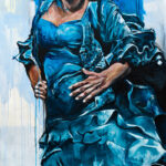 Flamenco 100x150cm Acryl Op Doek